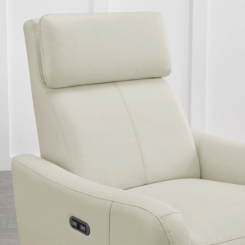 Fauteuil d'allaitement inclinable, pivotant et berçant à commande électrique