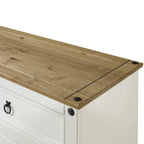Buffet de salle à manger en bois de la série Cottage, blanc vieilli
