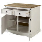 Buffet de salle à manger en bois de la série Cottage, blanc vieilli