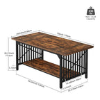 Grande table de cuisine à manger de 70 pouces pour 6 à 8 personnes, table de cuisine de style ferme industriel avec étagère de rangement