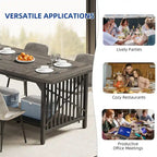 Grande table de cuisine à manger de 70 pouces pour 6 à 8 personnes, table de cuisine de style ferme industriel avec étagère de rangement