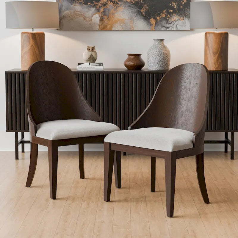 Table à manger extensible en bois massif moderne avec 6 chaises