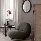 Fauteuil lounge moderne français entièrement tapissé avec forme de nuage flottant de faible hauteur pour salon
