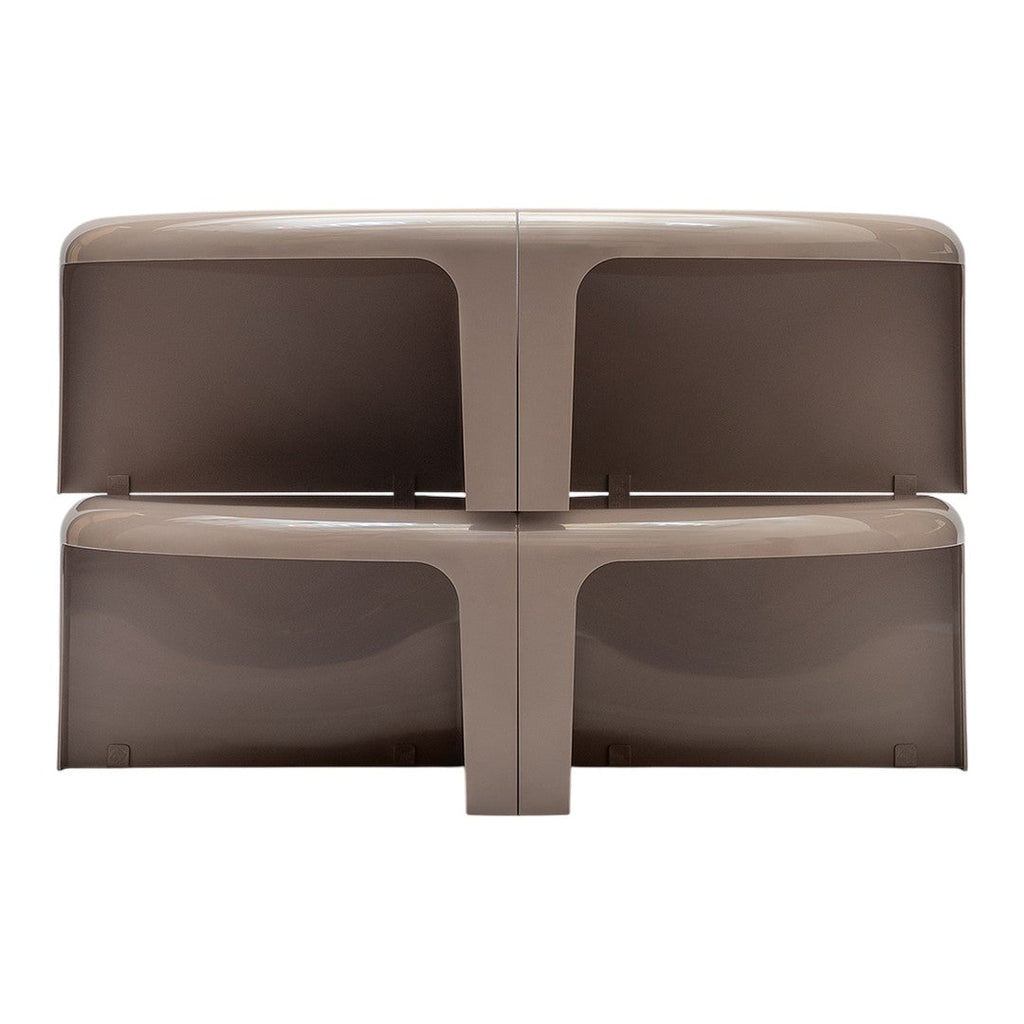 Table basse rétro modulaire en plastique ABS avec design convertible multi-usage pour le salon