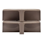 Table basse rétro modulaire en plastique ABS avec design convertible multi-usage pour le salon