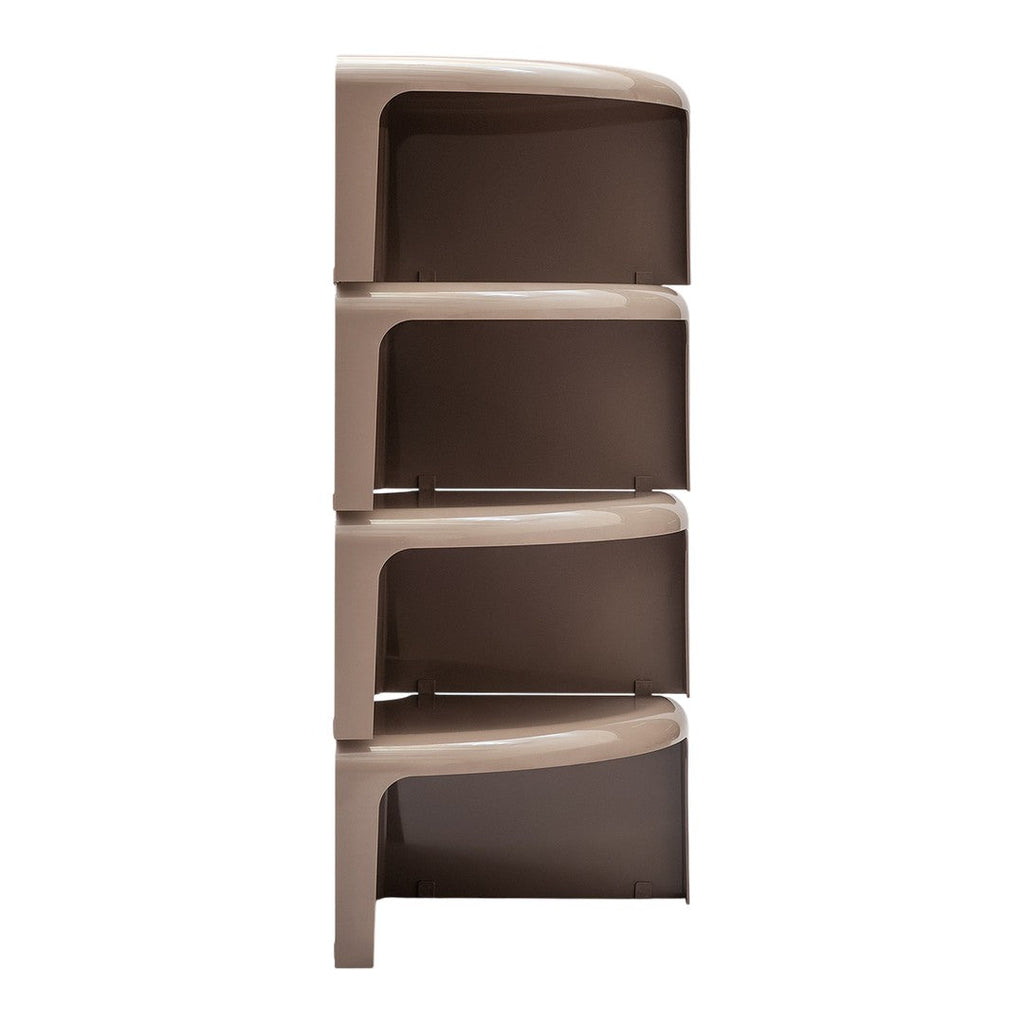 Table basse rétro modulaire en plastique ABS avec design convertible multi-usage pour le salon