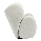 Fauteuil de salon pivotant entièrement rembourré Art Déco avec structure bloc volumineuse pour salon