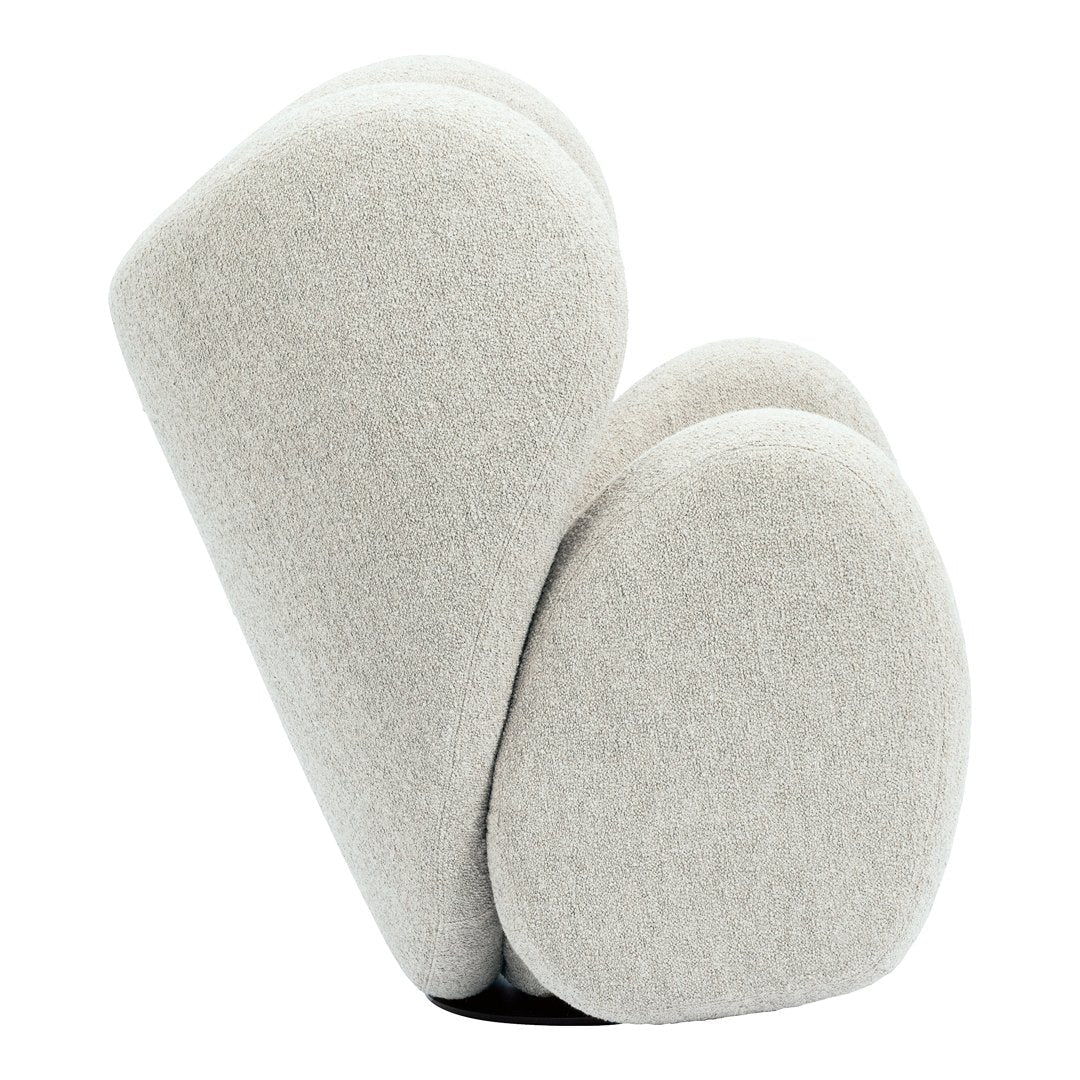 Fauteuil de salon pivotant entièrement rembourré Art Déco avec structure bloc volumineuse pour salon