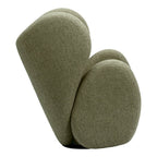 Fauteuil de salon pivotant entièrement rembourré Art Déco avec structure bloc volumineuse pour salon
