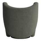 Fauteuil de salon pivotant entièrement rembourré Art Déco avec structure bloc volumineuse pour salon