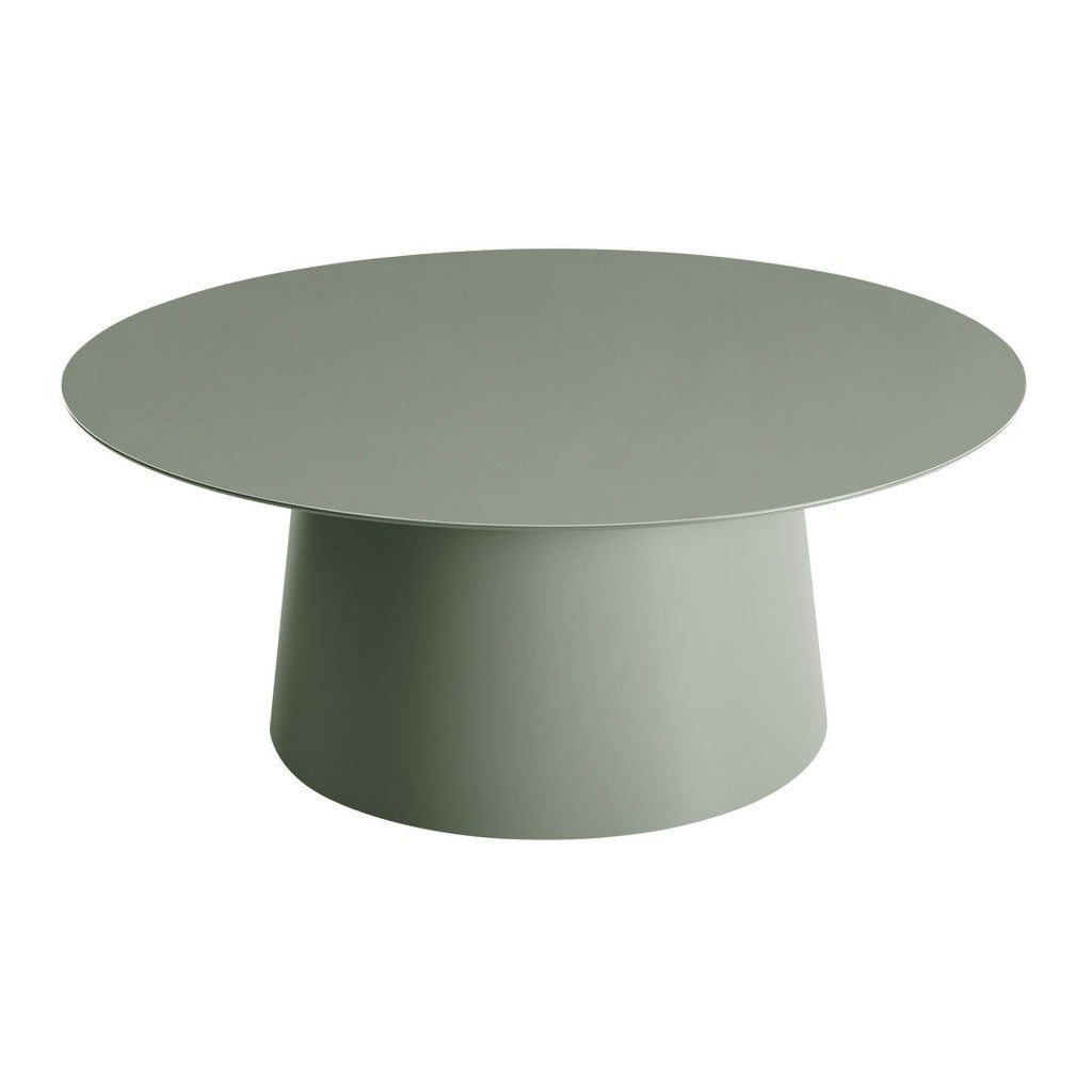 Table basse moderne tout temps avec forme ronde simple pour salon ou patio
