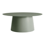 Table basse moderne tout temps avec forme ronde simple pour salon ou patio