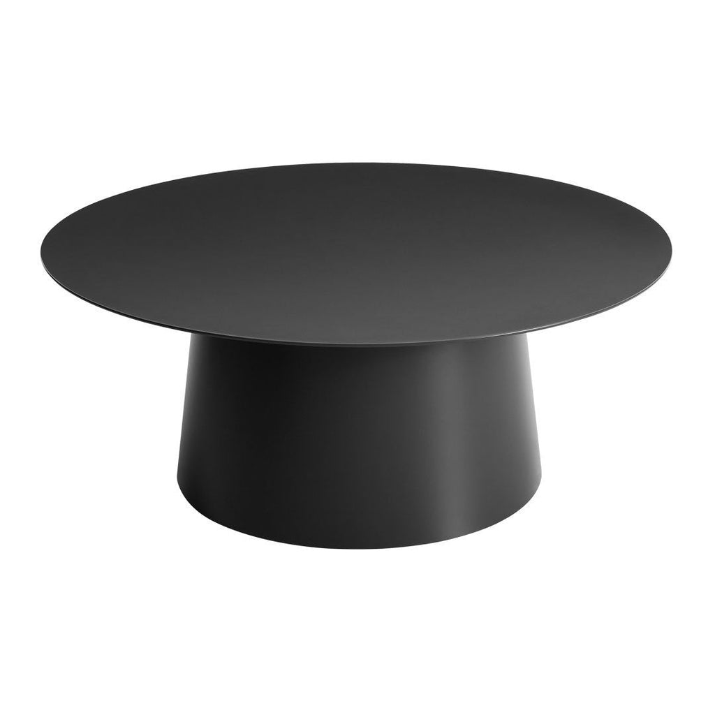 Table basse moderne tout temps avec forme ronde simple pour salon ou patio