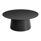Table basse moderne tout temps avec forme ronde simple pour salon ou patio