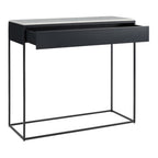 Console moderne en acier et marbre de Carrare avec structure géométrique pour couloir