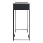 Console moderne en acier et marbre de Carrare avec structure géométrique pour couloir