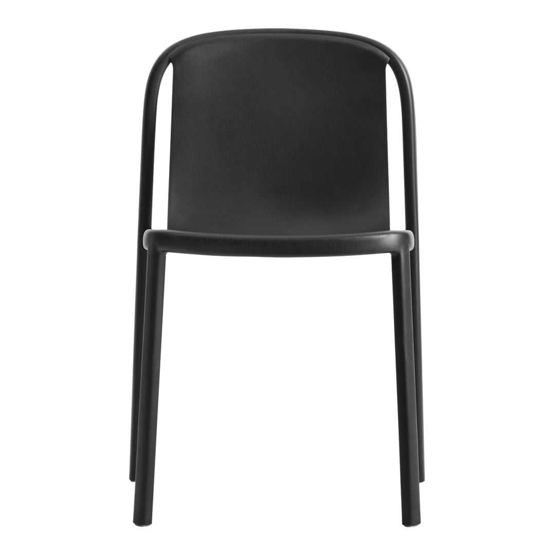 Chaise d'appoint Eco Modern 100 % plastique recyclé empilable pour l'intérieur et l'extérieur, pour salle à manger ou terrasse