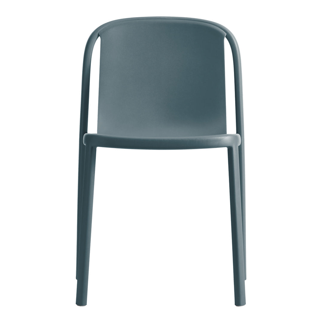Chaise d'appoint Eco Modern 100 % plastique recyclé empilable pour l'intérieur et l'extérieur, pour salle à manger ou terrasse