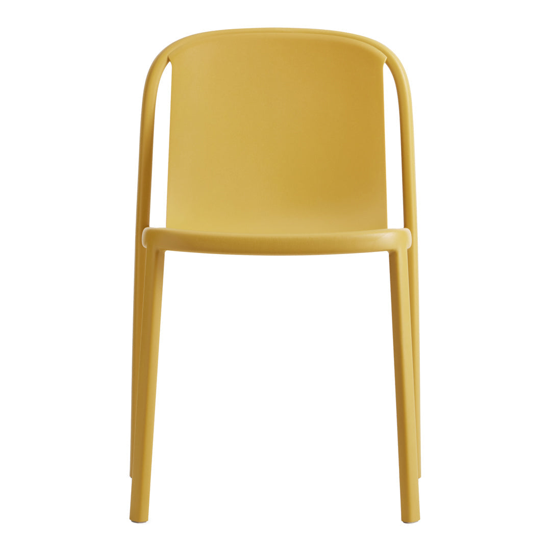 Chaise d'appoint Eco Modern 100 % plastique recyclé empilable pour l'intérieur et l'extérieur, pour salle à manger ou terrasse