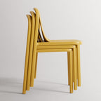 Chaise d'appoint Eco Modern 100 % plastique recyclé empilable pour l'intérieur et l'extérieur, pour salle à manger ou terrasse