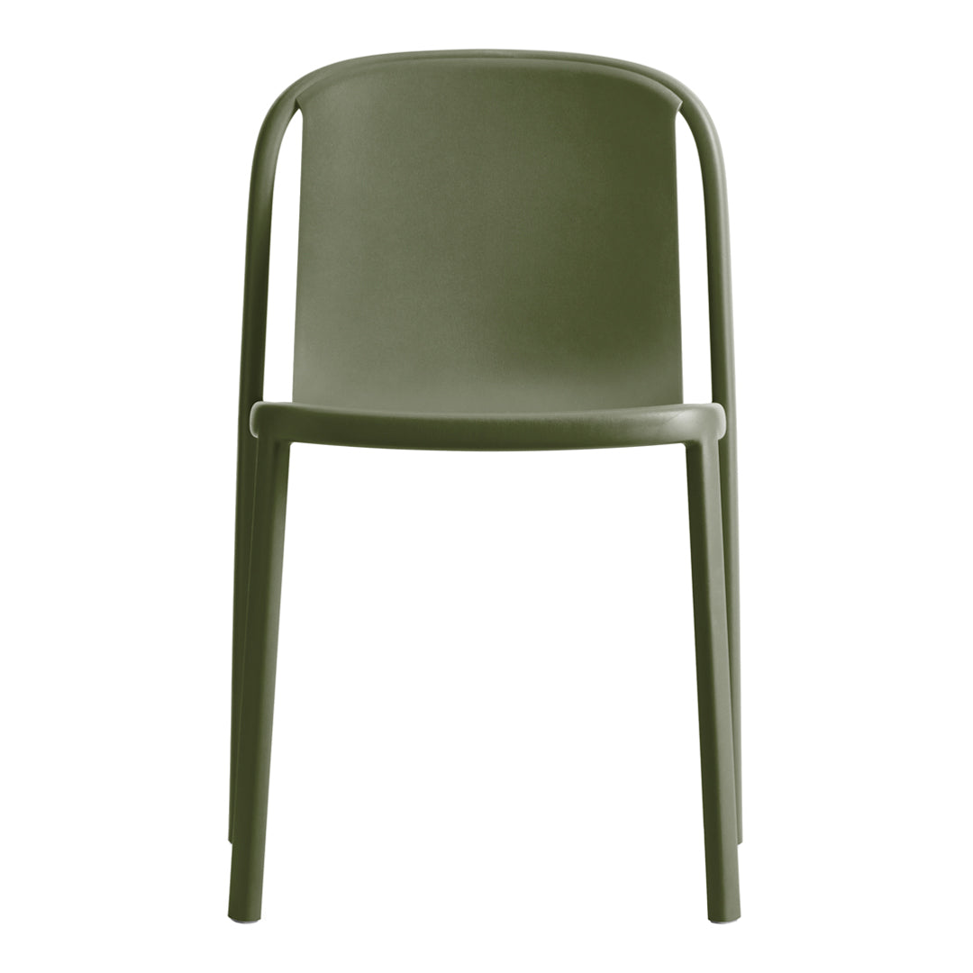 Chaise d'appoint Eco Modern 100 % plastique recyclé empilable pour l'intérieur et l'extérieur, pour salle à manger ou terrasse