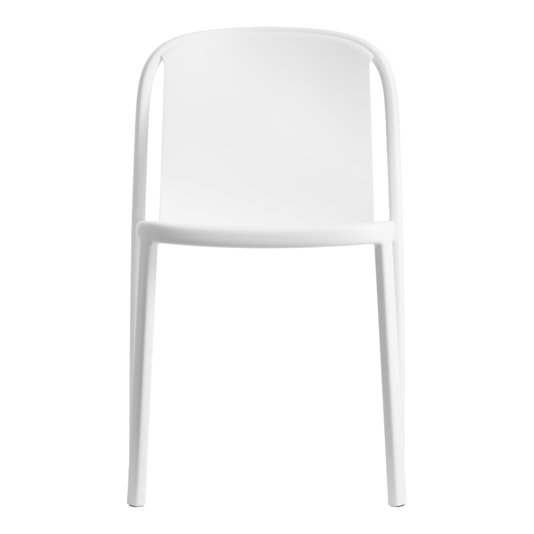 Chaise d'appoint Eco Modern 100 % plastique recyclé empilable pour l'intérieur et l'extérieur, pour salle à manger ou terrasse