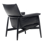 Fauteuil de salon scandinave en bois massif avec coussin triple pliant pour le dossier et l'accoudoir, pour le salon