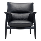 Fauteuil de salon scandinave en bois massif avec coussin triple pliant pour le dossier et l'accoudoir, pour le salon