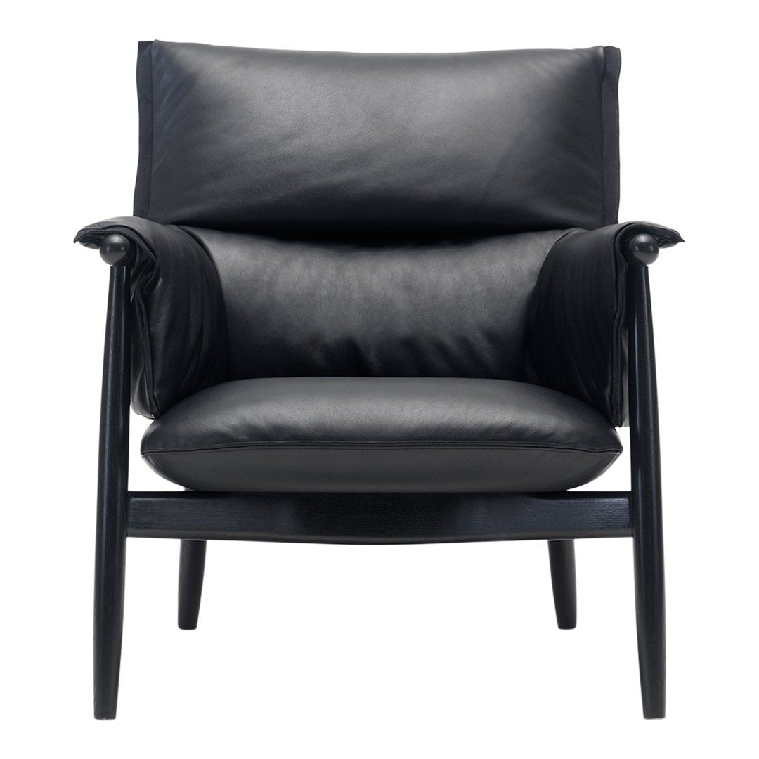 Fauteuil de salon scandinave en bois massif avec coussin triple pliant pour le dossier et l'accoudoir, pour le salon