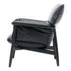 Fauteuil de salon scandinave en bois massif avec coussin triple pliant pour le dossier et l'accoudoir, pour le salon