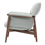 Fauteuil de salon scandinave en bois massif avec coussin triple pliant pour le dossier et l'accoudoir, pour le salon