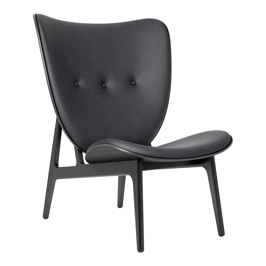 Fauteuil de salon scandinave en chêne massif avec dossier incurvé en forme d'oreille d'éléphant pour salon