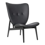 Fauteuil de salon scandinave en chêne massif avec dossier incurvé en forme d'oreille d'éléphant pour salon