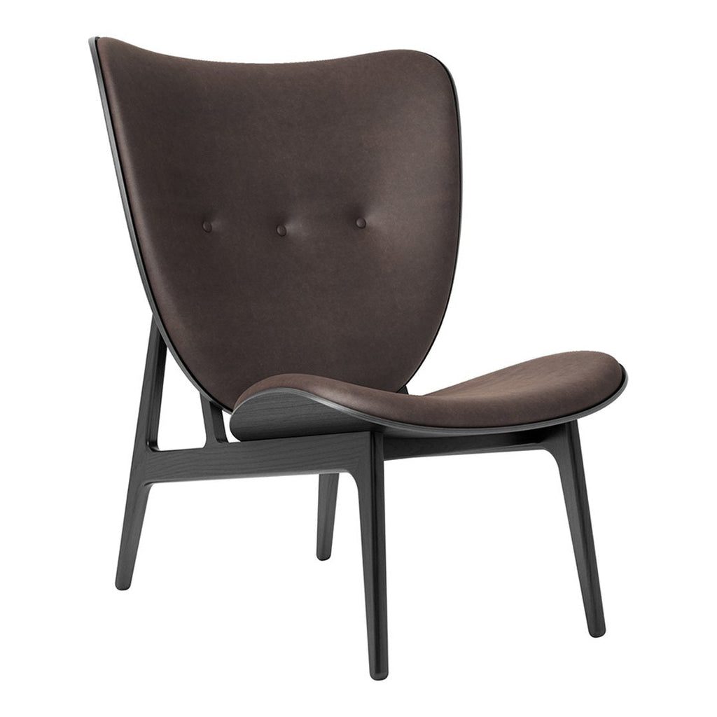 Fauteuil de salon scandinave en chêne massif avec dossier incurvé en forme d'oreille d'éléphant pour salon