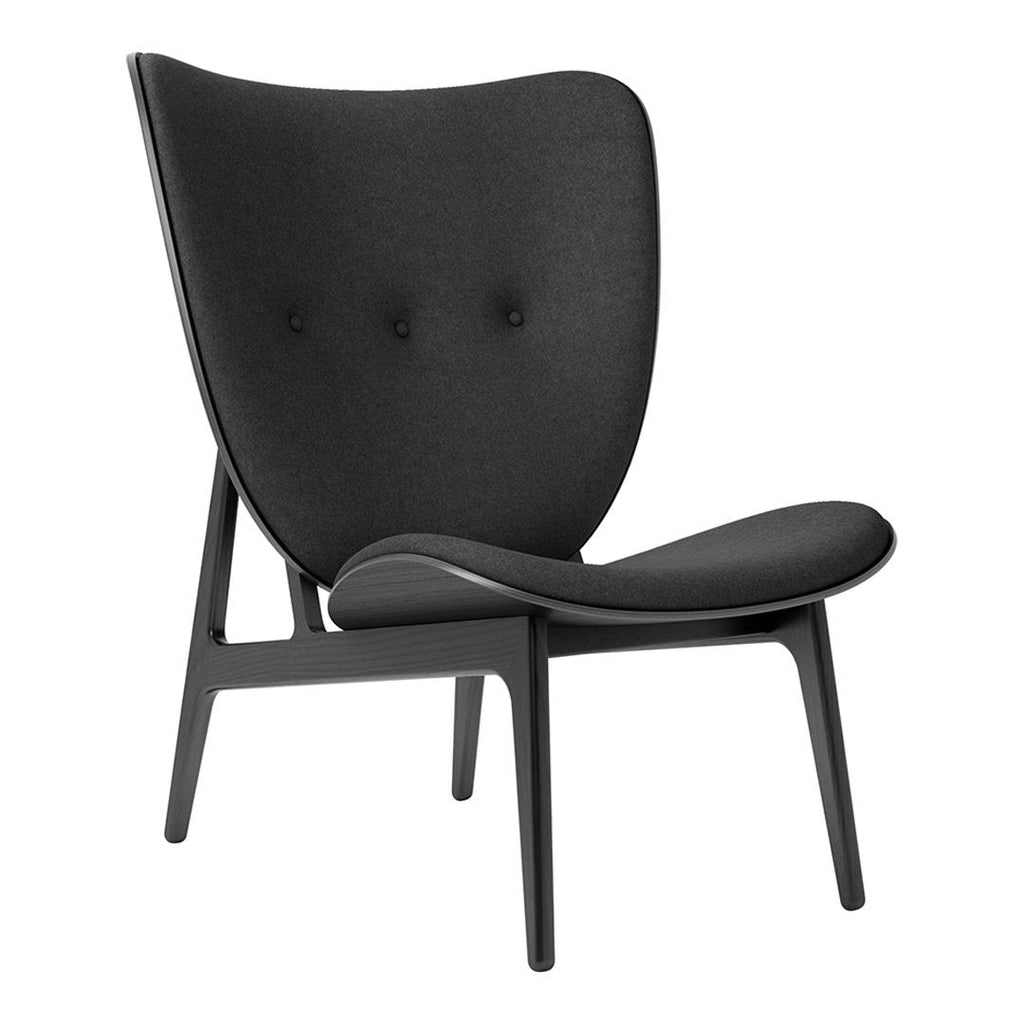 Fauteuil de salon scandinave en chêne massif avec dossier incurvé en forme d'oreille d'éléphant pour salon