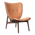 Fauteuil de salon scandinave en chêne massif avec dossier incurvé en forme d'oreille d'éléphant pour salon