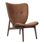 Fauteuil de salon scandinave en chêne massif avec dossier incurvé en forme d'oreille d'éléphant pour salon