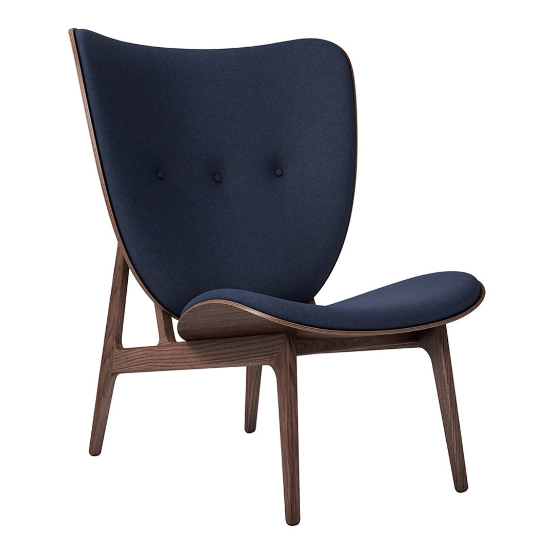 Fauteuil de salon scandinave en chêne massif avec dossier incurvé en forme d'oreille d'éléphant pour salon