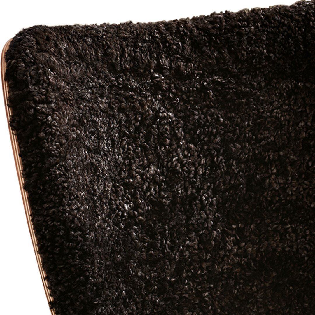 Fauteuil de salon scandinave en chêne massif avec dossier incurvé en forme d'oreille d'éléphant pour salon