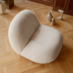 Fauteuil lounge moderne français entièrement tapissé avec forme de nuage flottant de faible hauteur pour salon