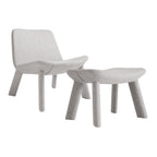 Fauteuil de salon contemporain entièrement rembourré en mousse et contreplaqué courbé avec pieds en métal pour le salon