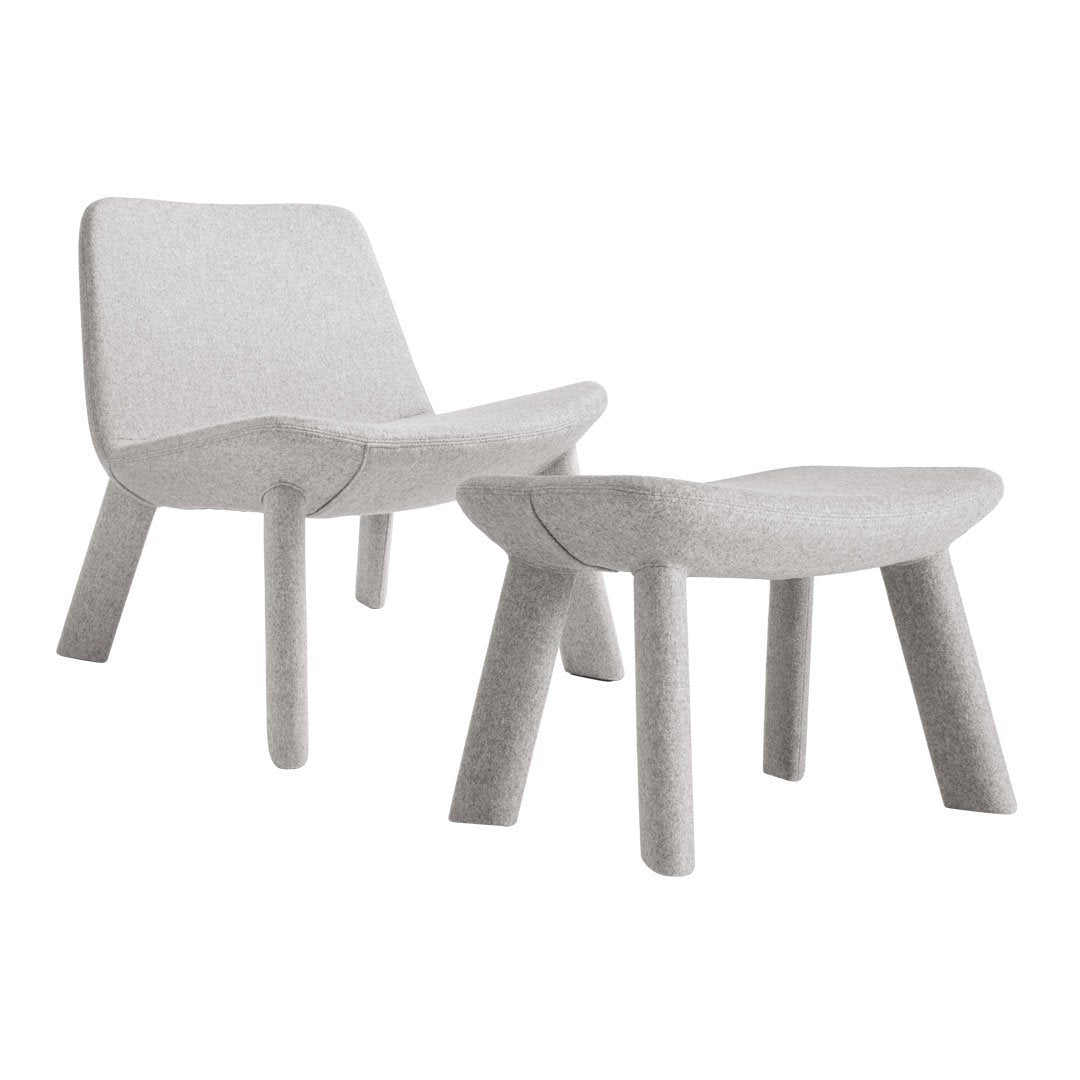 Fauteuil de salon contemporain entièrement rembourré en mousse et contreplaqué courbé avec pieds en métal pour le salon
