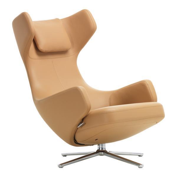 Fauteuil relax contemporain en cuir ou en tissu avec mécanisme d'inclinaison synchronisé pour le salon