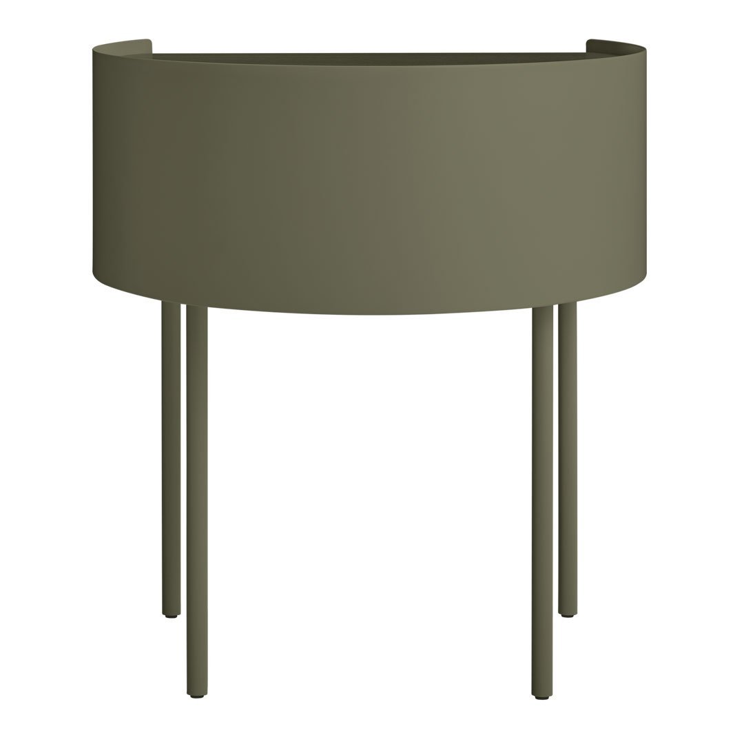 Table d'appoint moderne en acier et bois avec rangement dissimulé pour salon