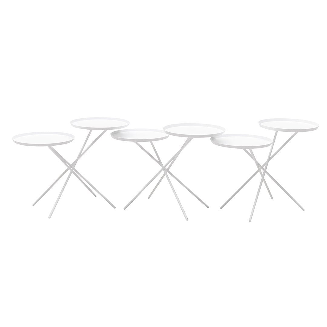 Table d'appoint scandinave en métal pour canapé avec cadre équilibré inspiré du nénuphar pour salon