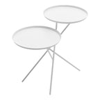 Table d'appoint scandinave en métal pour canapé avec cadre équilibré inspiré du nénuphar pour salon