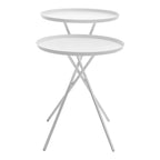 Table d'appoint scandinave en métal pour canapé avec cadre équilibré inspiré du nénuphar pour salon