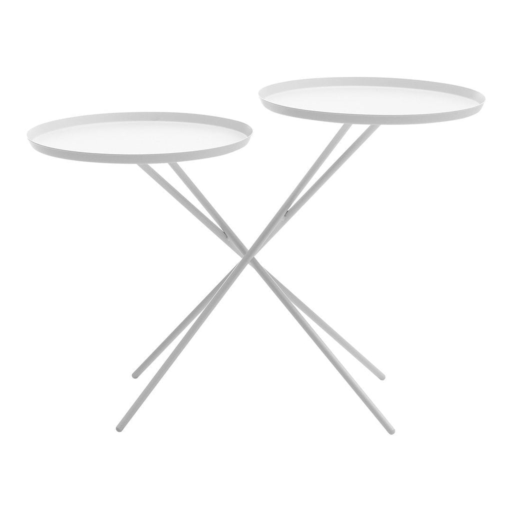 Table d'appoint scandinave en métal pour canapé avec cadre équilibré inspiré du nénuphar pour salon