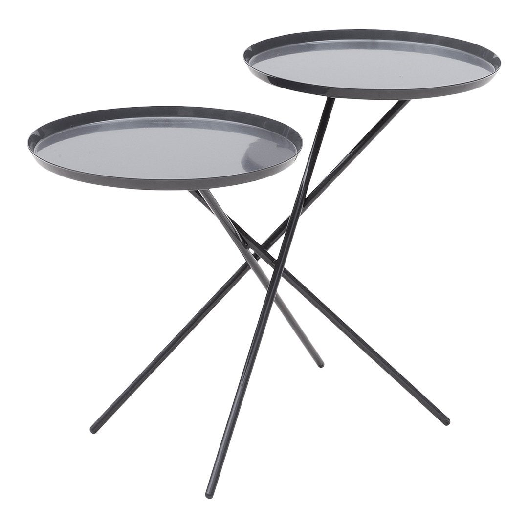 Table d'appoint scandinave en métal pour canapé avec cadre équilibré inspiré du nénuphar pour salon