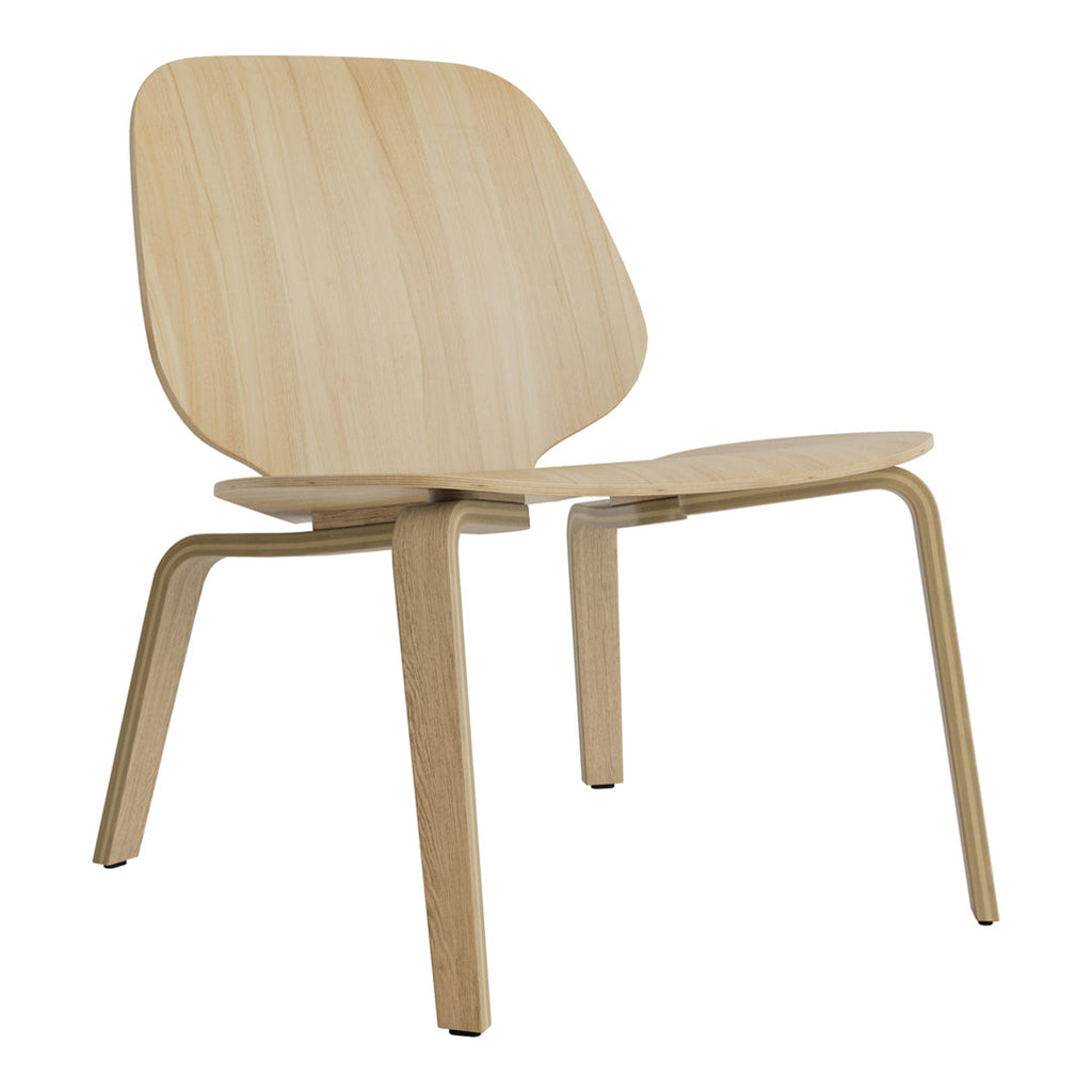 Fauteuil de salon minimaliste en placage moulé avec un design empilable et flexible pour le salon